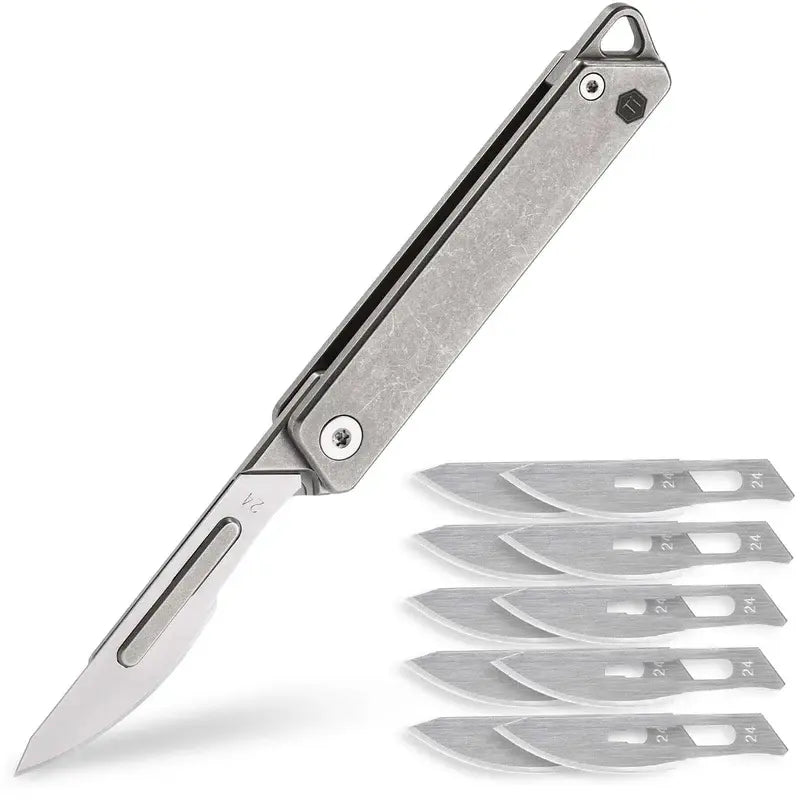 Титаниев мини скалпел KeyUnity KK02 със сменяеми остриета #24