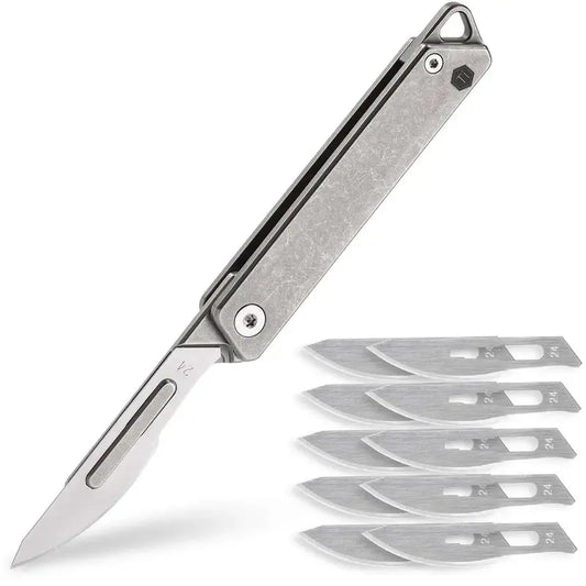 Титаниев мини скалпел KeyUnity KK02 със сменяеми остриета #24