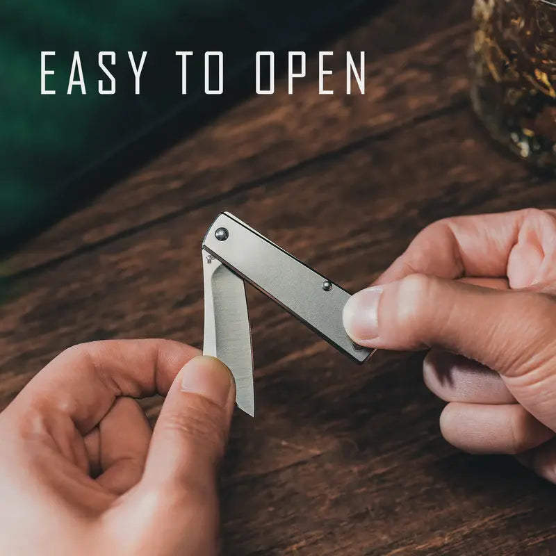 Мини сгъваем нож KeyUnity KK03 S - лесно отваряне с една ръка, компактен EDC нож