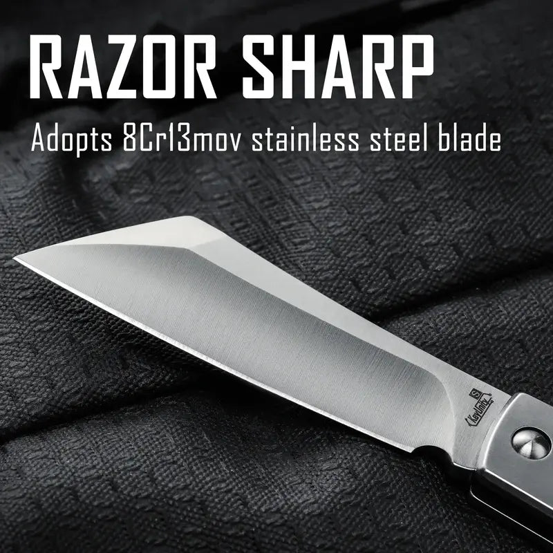 Остро острие от 8Cr13Mov стомана на мини сгъваем нож KeyUnity KK03 S