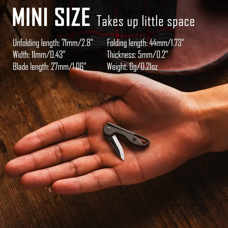 Мини размер на KeyUnity KK05 - ултра лек EDC нож в дланта на ръката