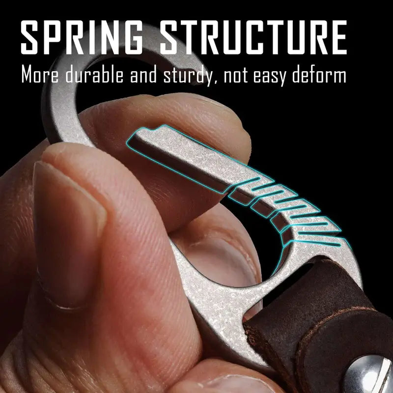 Пружинна структура на титаниев ключодържател KeyUnity KM02 от Ti-6Al-4V