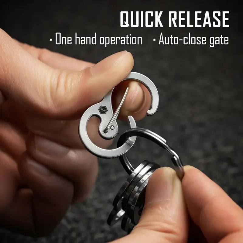 KeyUnity KS05 EDC карабинер с бързо освобождаване и работа с една ръка