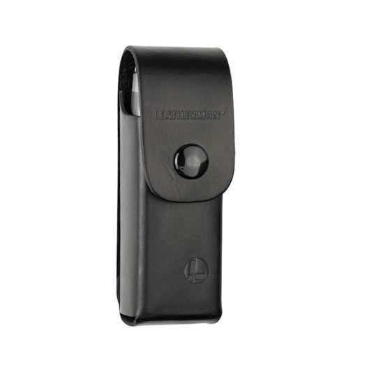 Черна кожена кания Leatherman с копче - преден изглед