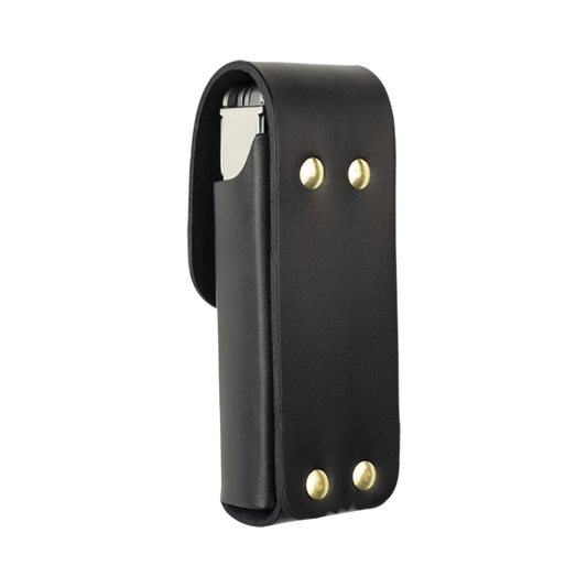 Leatherman кожена кания за REBAR - заден и страничен изглед с кожени нитове