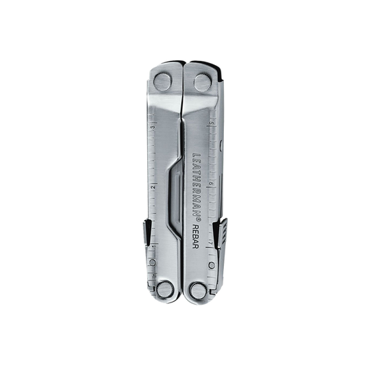 Сгънат Leatherman Rebar мултитул с компактен дизайн и корпус от 420HC стомана