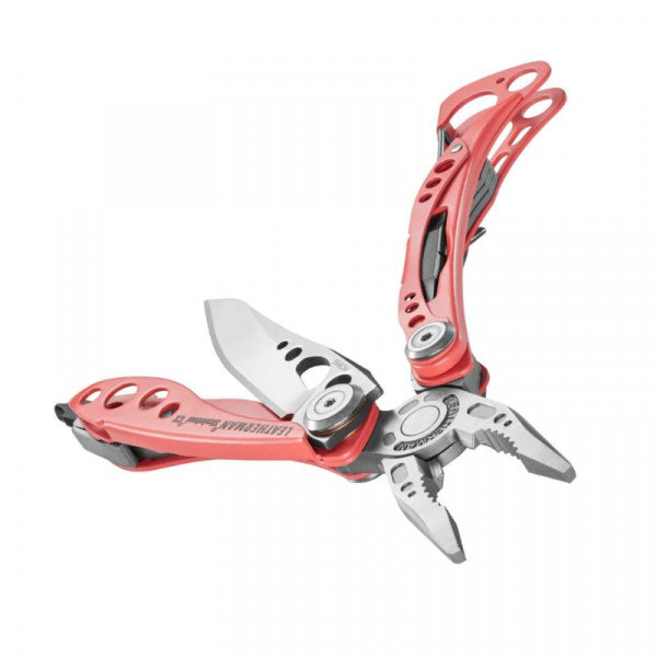Leatherman Skeletool CX Guava - отворен мултитул с нож и клещи под ъгъл