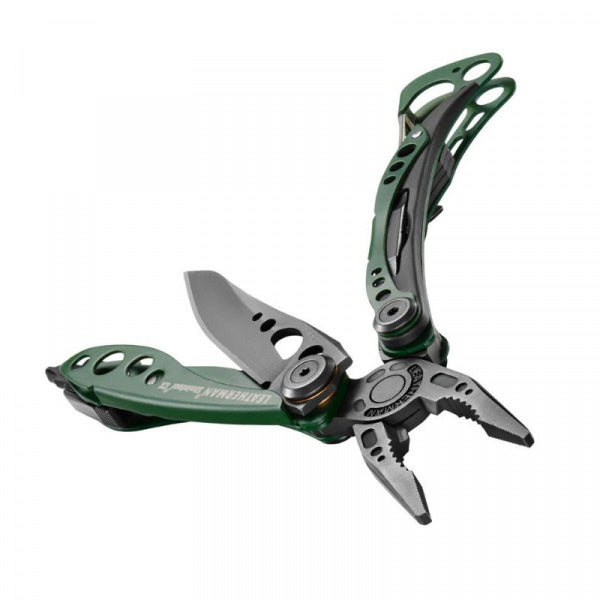 Leatherman Skeletool CX OD Green - отворен мултитул с нож и клещи под ъгъл