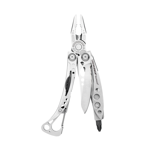 Мултитул Leatherman Skeletool в отворено положение с нож и клещи