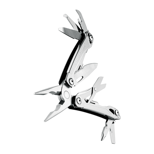 Leatherman Wingman мултитул в работно положение с нож, пила и клещи